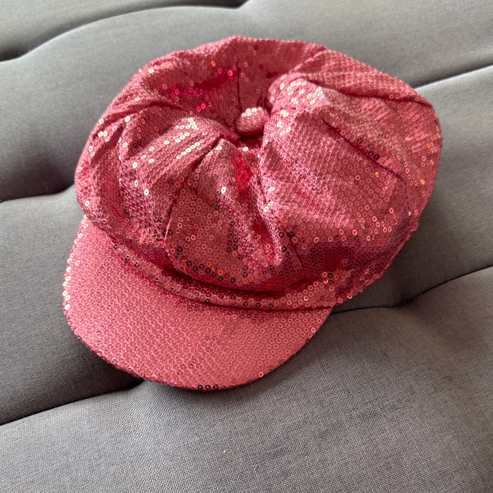 Sparkling Pink Sequin Cap